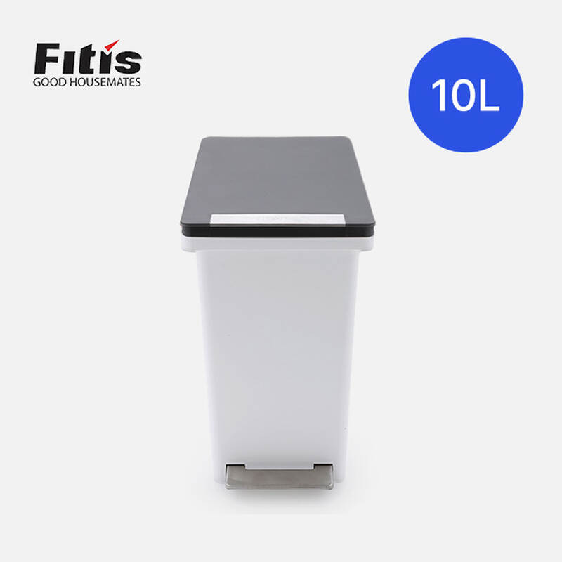 Thùng Rác Nhựa Fitis Compact Bin 10L- 2 Màu (Xám Xám, Trắng Xám) - PPS1-906, PPS1-903 image number null